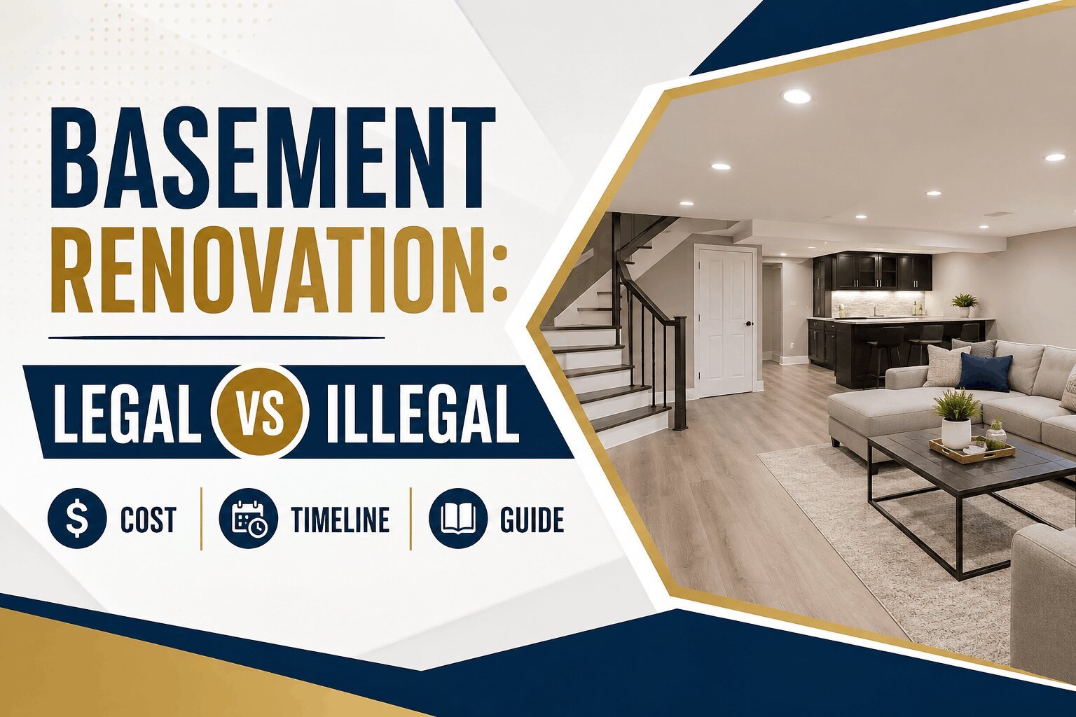 You are currently viewing Basement Renovation: Legal vs Illegal, Cost, Timeline Guide